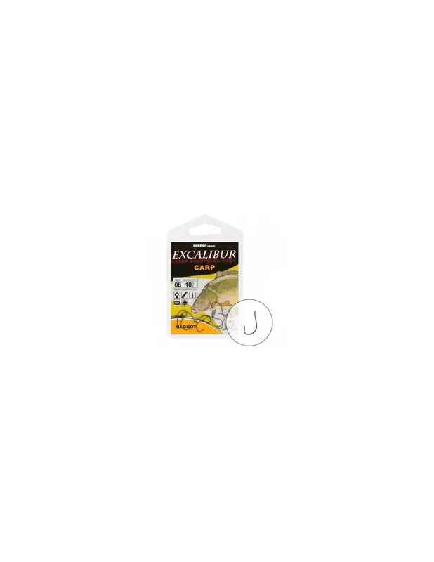 Carlige Excalibur Carp Maggot NS, 10buc/plic - Super ofertă