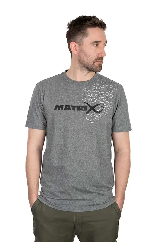 Lansare | Tricou Matrix Hex Print, Grey