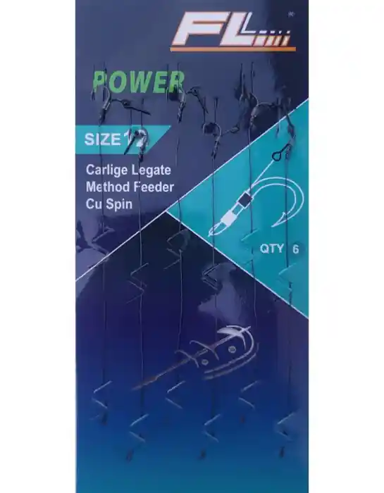 Produs de top - SET RIGURI FL POWER METHOD FEEDER CU SPIN 7MM